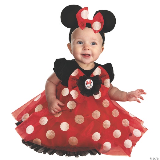 Baby Girl's Red Minnie Mouse Costume - 6-12 Months