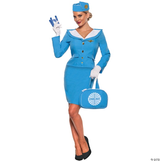 Women's Pan Am Stewardess Costume - Medium