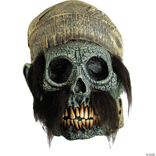 Adults Illusive Concepts™ Pirate Skull Overhead Latex Mask - One Size