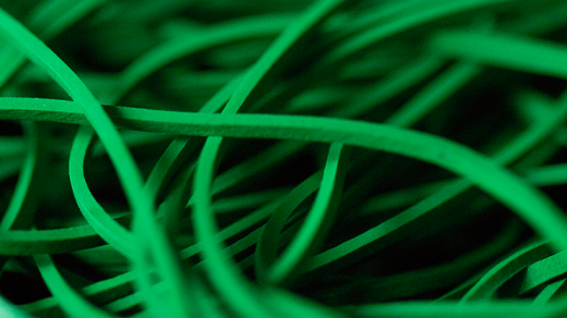 Joe Rindfleisch's Size 16 Rainbow Rubber Bands (Marcus Eddie - Green Pack ) By Joe Rindfleisch - Trick