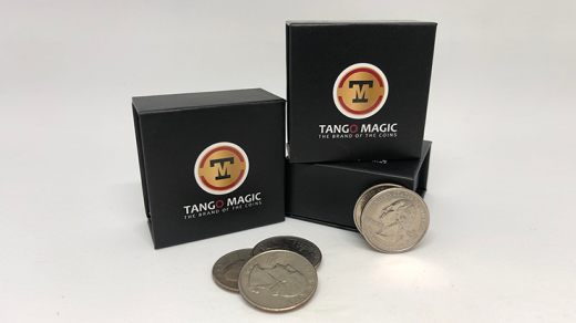 Perfect Shell Coin Set Quarter Dollar (Shell And 4 Coins D0200) By Tango Magic - Trick
