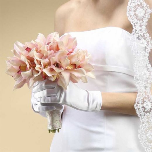 Mariell's Adult Wrist Gloves in Matte Satin