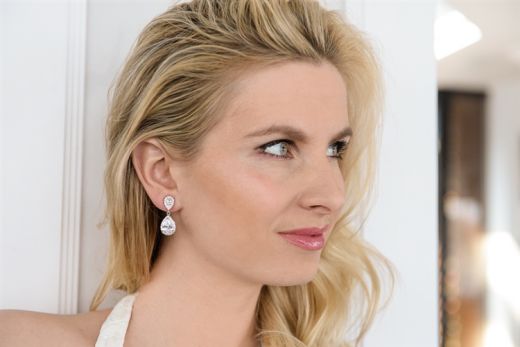 Lustrous Cubic Zirconia Teardrop Wedding Earrings