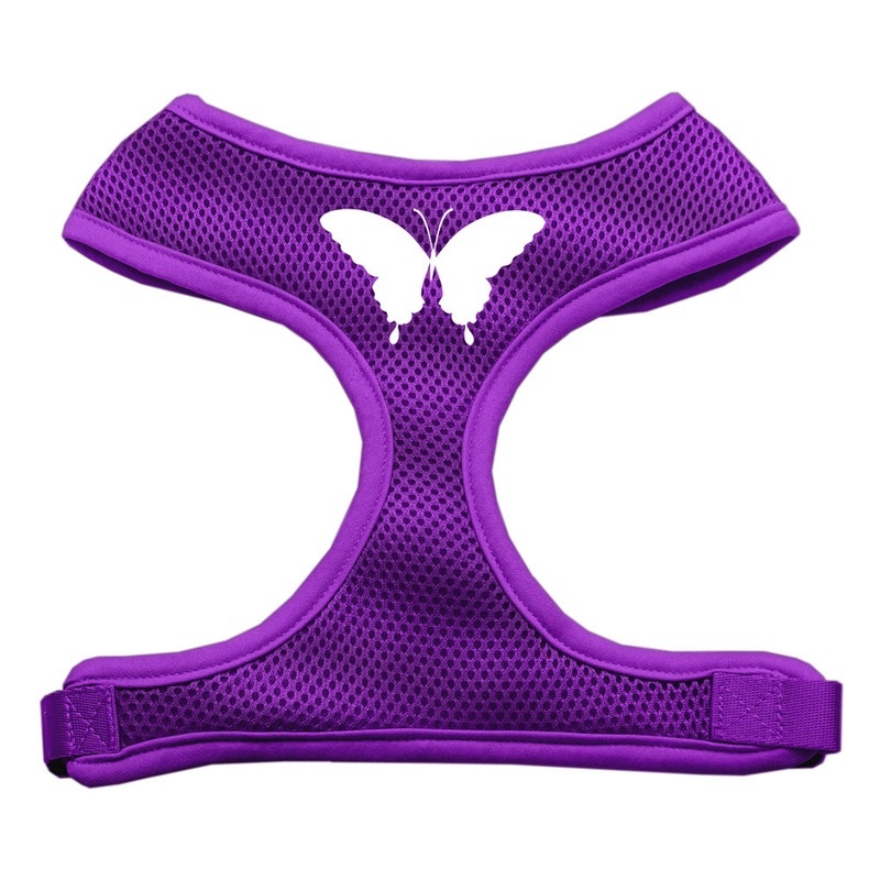 Butterfly Design Soft Mesh Pet Harness Purple Extra Large