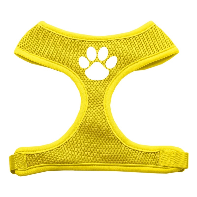 Paw Design Soft Mesh Pet Harness Yellow Medium