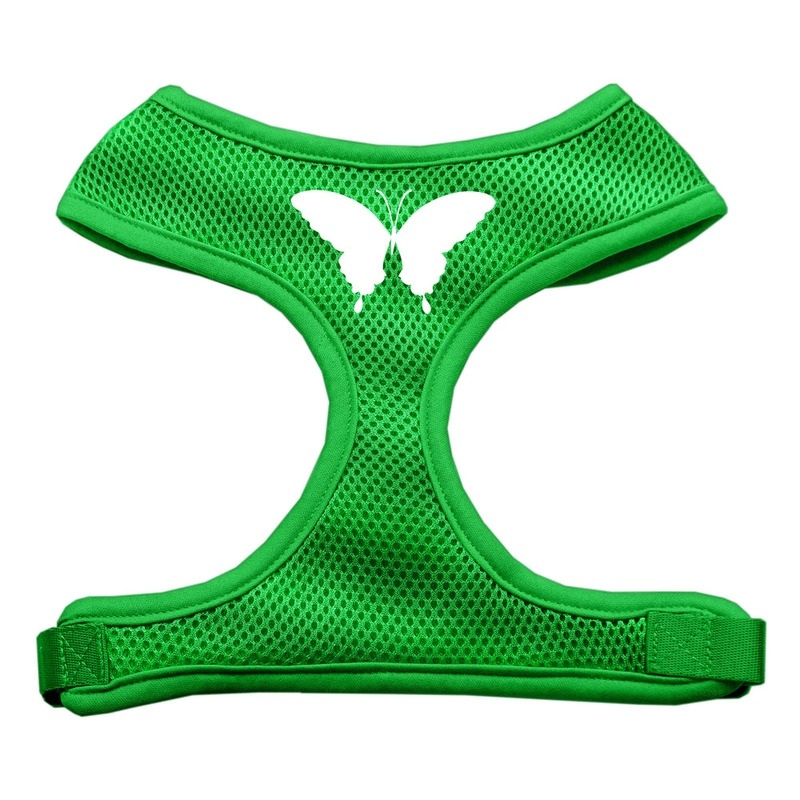 Butterfly Design Soft Mesh Pet Harness Emerald Green Extra Large