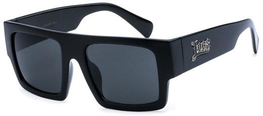 Locs Sunglasses (12 Pieces) - Gangsta Black Flat Top Frame