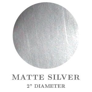 2" Round Matte Silver Embossing Seals