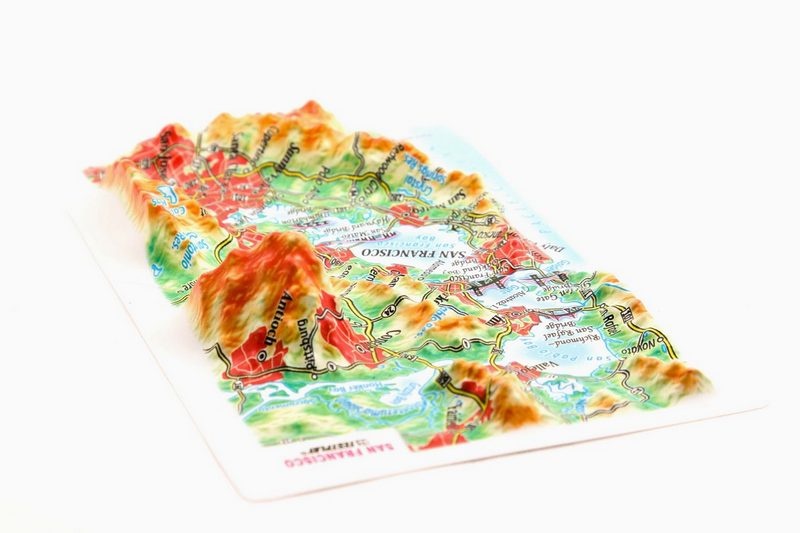 San Francisco Raised Relief Map, Souvenir Size