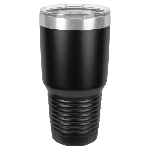 30 Ounce Stainless Steel Black Polar Camel Tumblers With Clear Lid