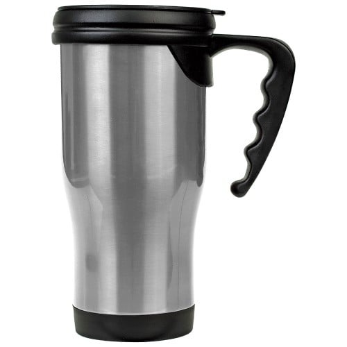 14 Ounce Stainless Steel Travel Mug With Handle [Engravable]