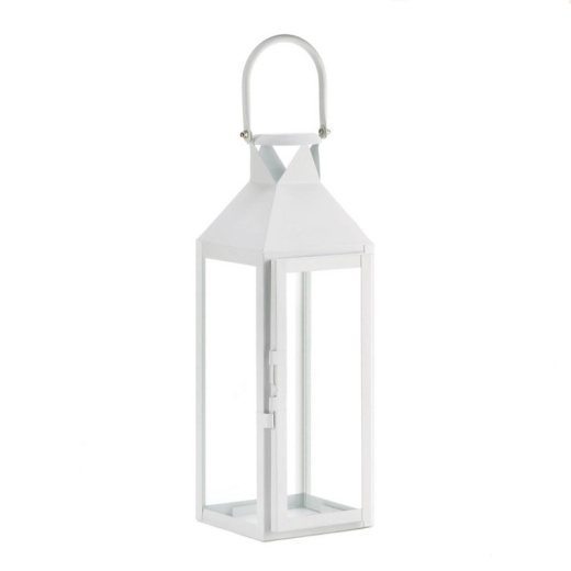 White Manhattan Candle Lantern by Accent Plus