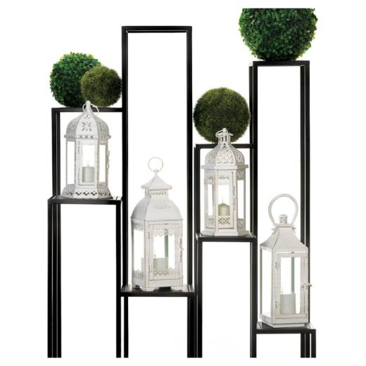 Traditional White Lantern by Accent Plus