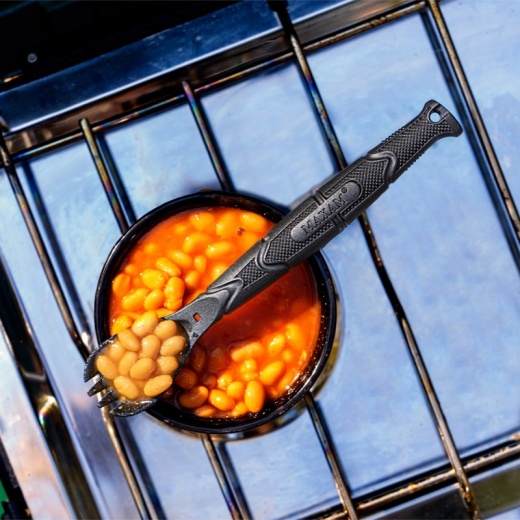 Tactical Spork: 3-in-1 Stainless Steel Blade Utensil for Camping, Hiking, and Outdoor Adventures