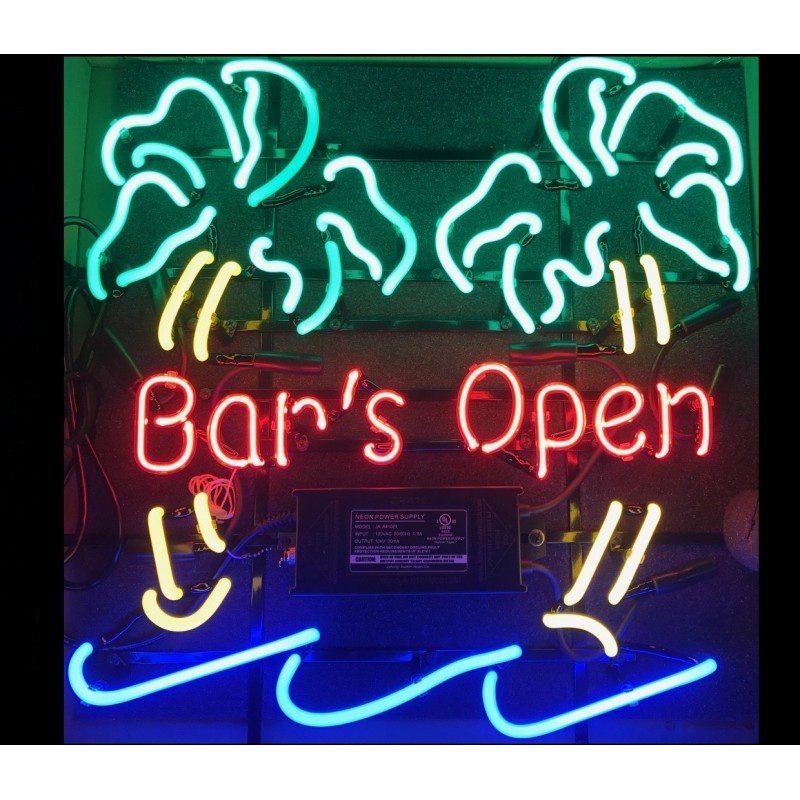Bars Open Neon Bar Sign