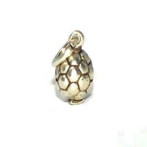 Sterling Silver Small Soccer Ball Charm Pendant