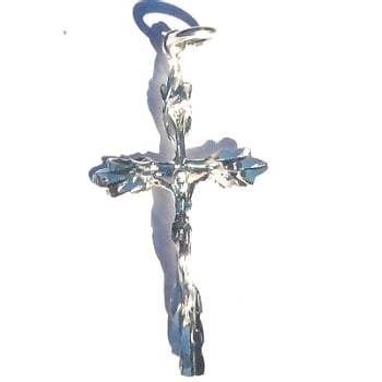 Sterling Silver Diamond Cut Crucifix Pendant