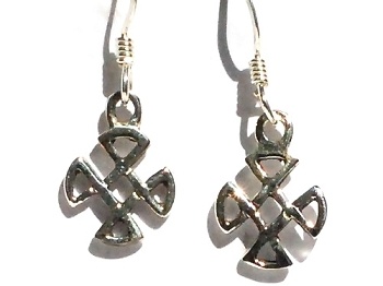 Sterling Silver Celtic Compass Dangles Earring