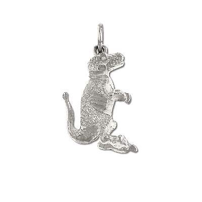 925 Sterling Silver 3-D Allosaur Pendant