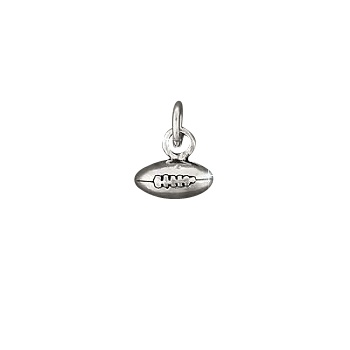 Sterling Silver Football Charm Pendant