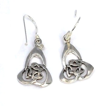 Sterling Silver Celtic Knot Filigree Dangle Earrings