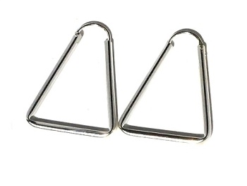 Sterling Silver Triangle Hoop Earrings