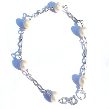 New Sterling Silver 925 Bracelets with 6mm Fresh Water Pearls