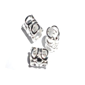 Sterling Silver European Tube Bead - 5Mm Hole - 8.5X6.5Mm