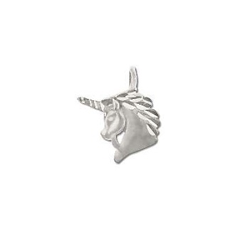Sterling Silver Diamond Cut Unicorn Pendants
