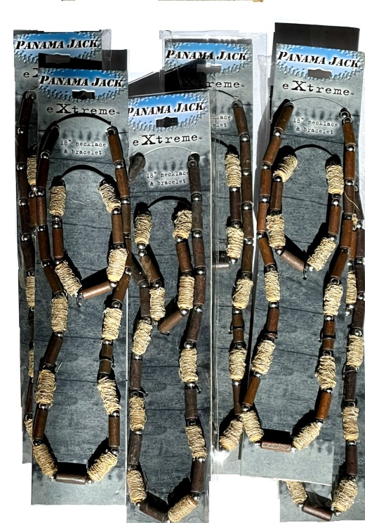 Pack of 12 Panama Jack Hemp Wood Bead Necklace & Bracelet Sets