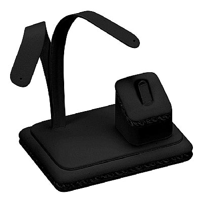 Noblepack Leather Set of Earring and Ring Stand with Rope Trim