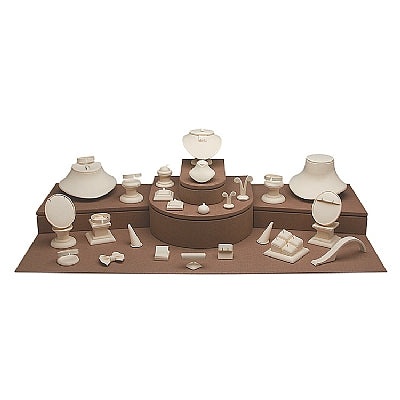 Full Range Jewelry Display Set - Cream by Noblepack