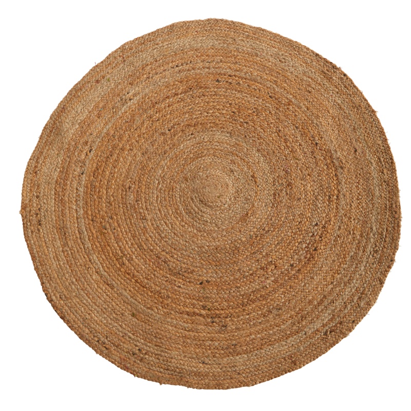 4’ X 4’ Hand Braided Boho Jute Round Rug