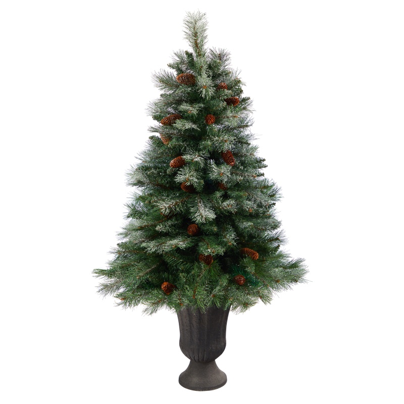 50" Snowed French Alps Mountain Pine Artificial Christmas Tree