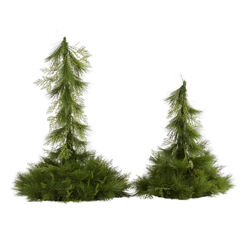 24” And 36” Table Top/Hanging Artificial Christmas Decor (Set Of 2)