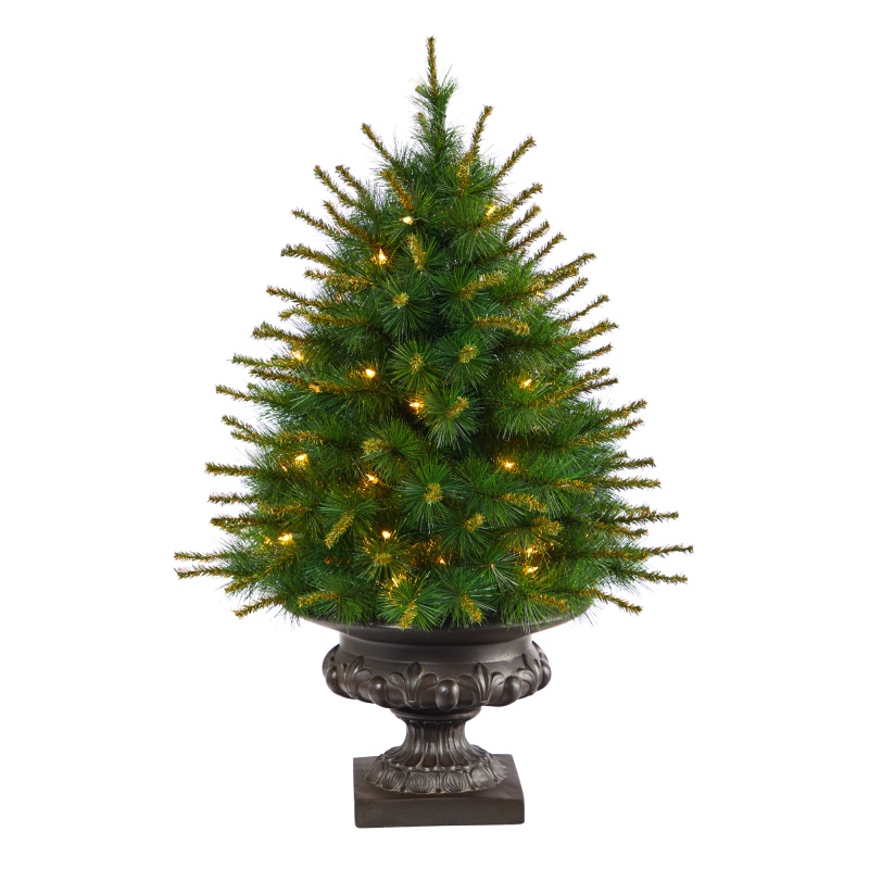 3.5’ New England Pine Artificial Christmas Tree with 50 Clear Lights