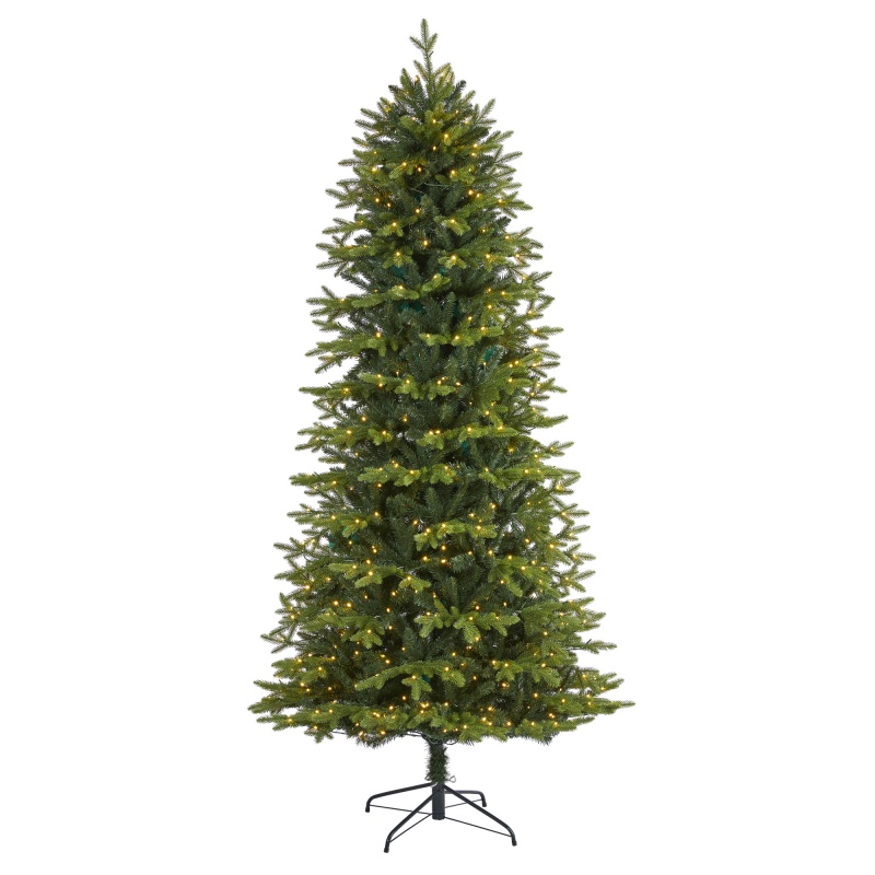 7.5’ Belgium Fir “Natural Look” Artificial Christmas Tree With 550 Clear Led Lights