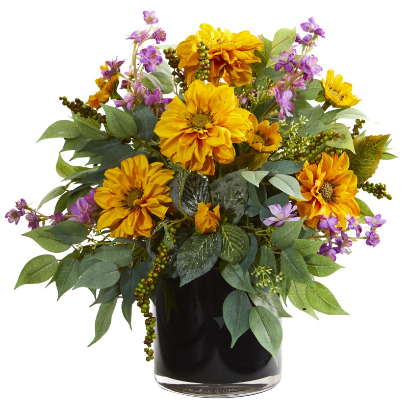 Purple Yellow Artificial Arrangement