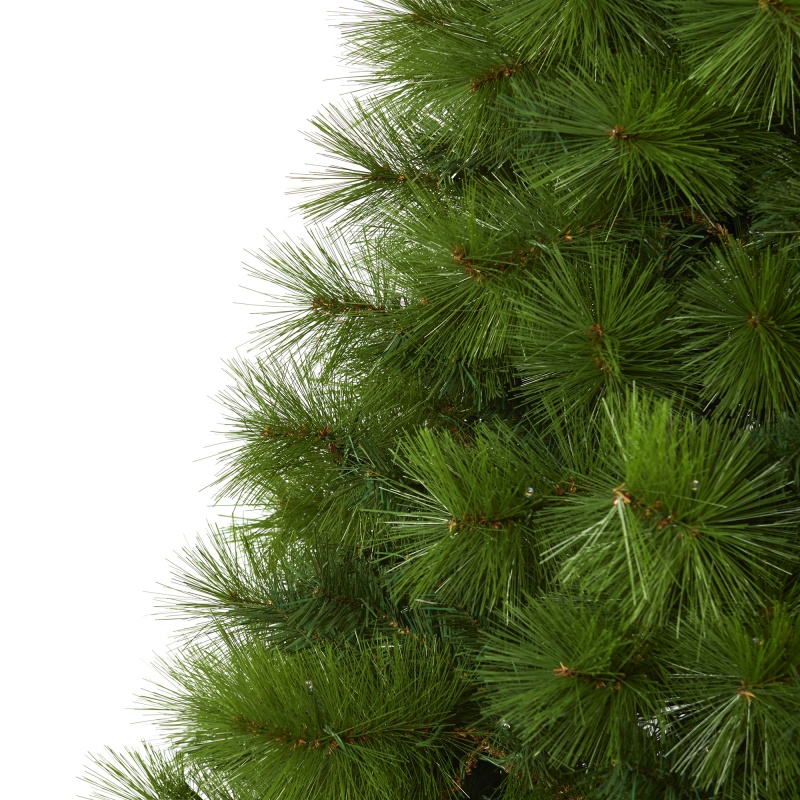 6.5’ Green Scotch Pine Artificial Christmas Tree With 350 Clear Led Lights
