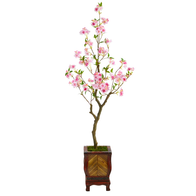 56” Cherry Blossom Artificial Tree In Decorative Planter