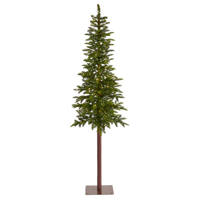 7’ Alaskan Alpine Artificial Christmas Tree With 150 Clear Microdot (Multifunction) Led Lights And 165 Bendable Branches