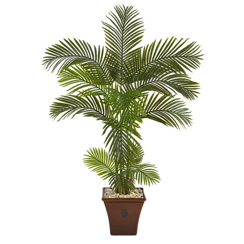 5’ Areca Palm Artificial Tree In Brown Planter