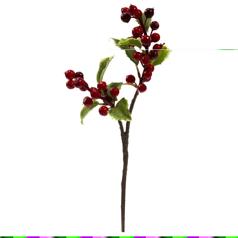 16” Holly Berry Artificial Flower (Set Of 6)
