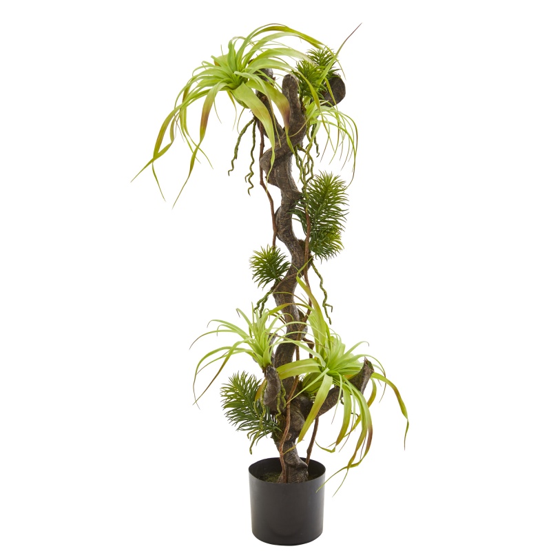 41” Air Plant And Succulent Jungle Artificial Plant