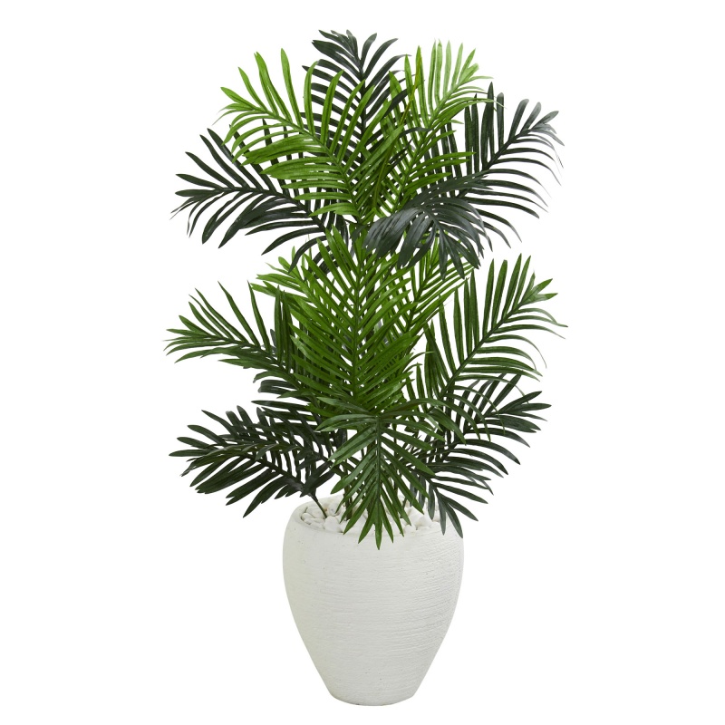 Paradise Palm Artificial Tree In White Planter