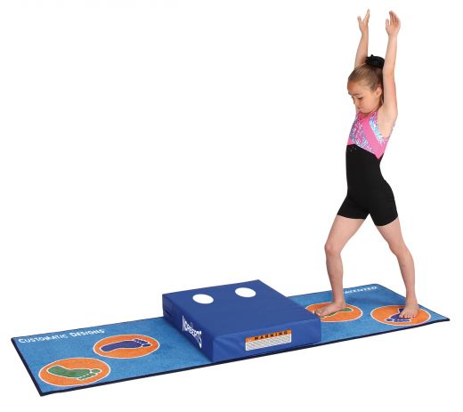 Preschool Cartwheel Carpet Mat & Raised Block Combo