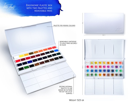 36 Watercolor Themed Paint Set WHITE NIGHTS® IWS Professional 2.5