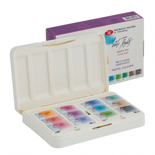 White Nights Watercolors Set of 24 pans in Palette box
