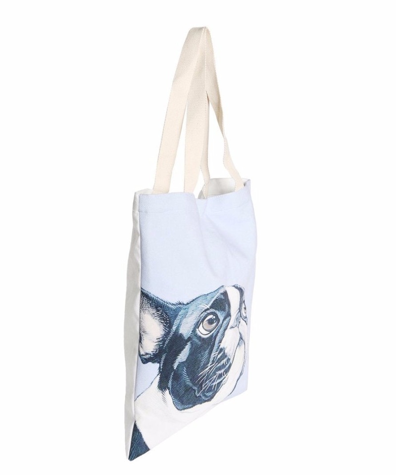 Frenchie Blue Canvas Bag