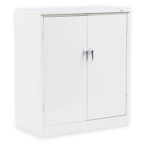 Alera Assembled 42" High Heavy-Duty Welded Storage Cabinet, Two Adjustable Shelves, 36W X 18D, Putty
